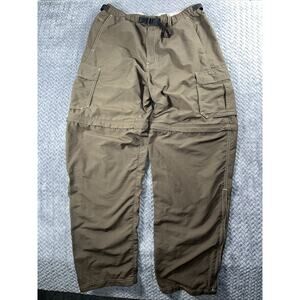 REI Hiking Pants Mens Size Large Brown Sahara Convertible Nylon 32" Inseam